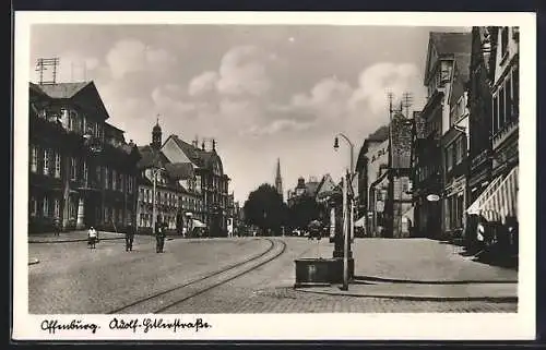 AK Offenburg, Partie in der strasse