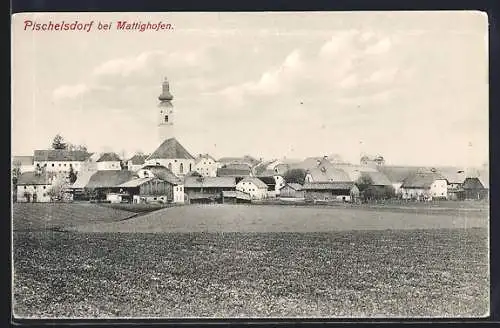 AK Pischelsdorf bei Mattigshofen, Blick auf die Kirche