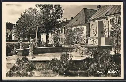 AK Zwettl, Brunnen im Park