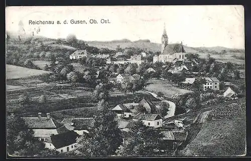 AK Reichenau a. d. Gusen, Blick auf die Kirche