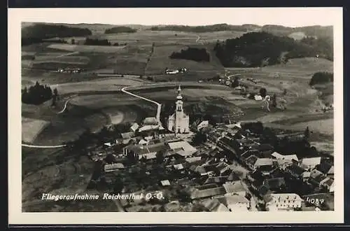 AK Reichenthal, Ortsansicht aus der Vogelschau, Fliegeraufnahme