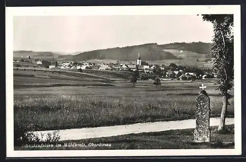 AK Schenkenfelden im Mühlkreis, Flusspartie mit Blick zum Ort