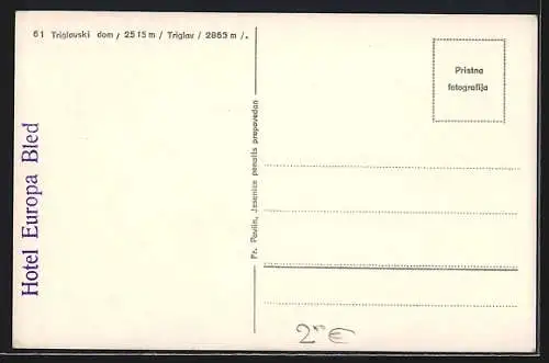 AK Triglavsko dom, Berghütte vor Triglav