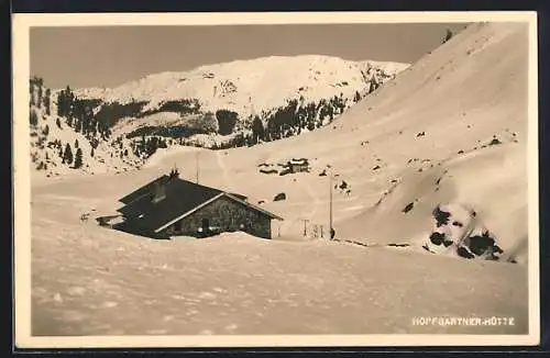 AK Hopfgartner-Berghütte im Schnee