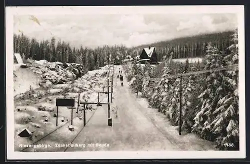 AK Zackelfallberg mit Baude im Riesengebirge