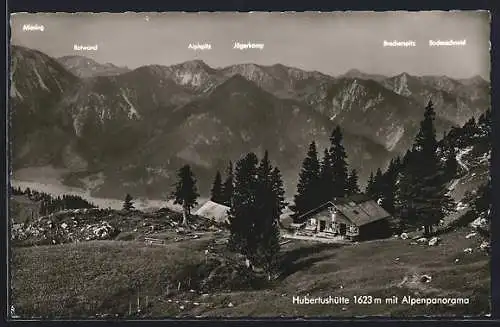 AK Hubertushütte am Breitenstein mit Alpenpanorama