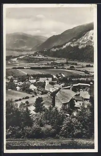 AK Teufenbach /Stmk., Ortsansicht aus der Ferne