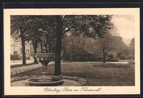 AK Oldenburg / O., Partie am Theaterwall