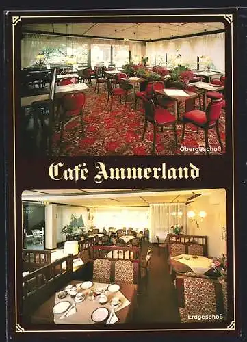 AK Oldenburg / O., Cafe Ammerland, Achternstr. 9-10, Innenansichten Obergeschoss und Erdgeschoss