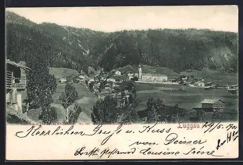 AK Maria Luggau, Ortsansicht aus der Vogelschau