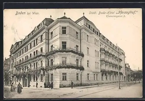 AK Baden, Hotel Herzoghof, Theresienstrasse 3