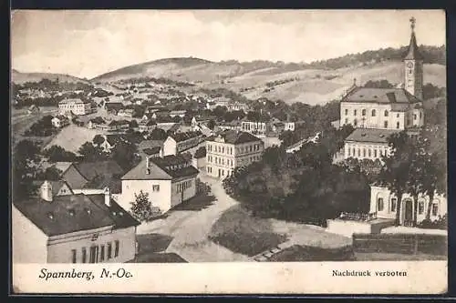 AK Spannberg /N.-Oe., Ortspartie aus der Vogelschau