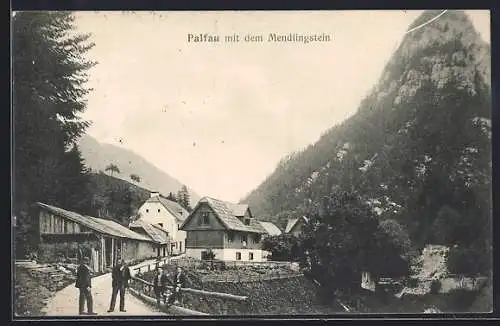 AK Palfau, Ortspartie mit dem Mendlingstein
