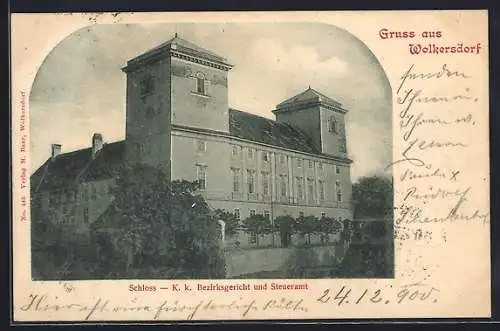 AK Wolkersdorf, Schloss, K. k. Bezirksgericht und Steueramt