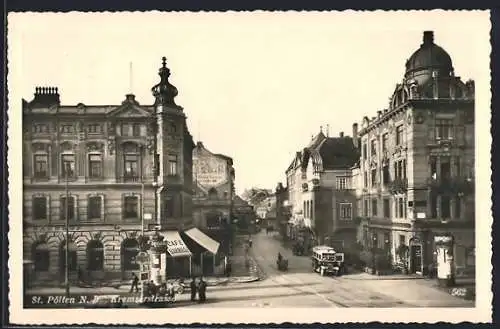 AK St. Pölten, Kremserstrasse mit Geschäften