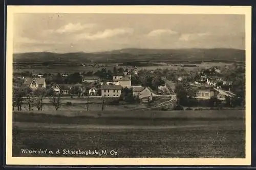 AK Winzendorf a. d. Schneebergbahn, Generalansicht des Ortes