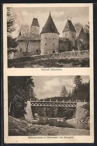 AK Ottenstein im Kamptal, Schloss Ottenstein, Betonbrücke