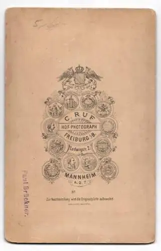 Fotografie C. Ruf, Freiburg i. B., Ansicht Freiburg i. Br., Blick aus dem Wald nach dem Münster