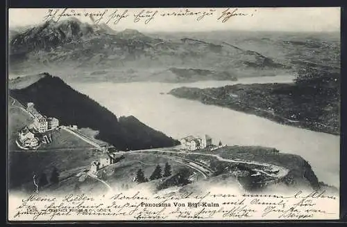 AK Rigi, Panorama von Rigi-Kulm aus der Vogelschau