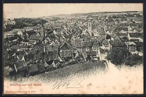 AK Schaffhausen, Totalansicht vom Munot