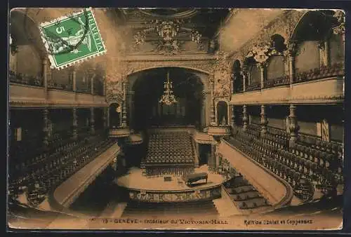 AK Genève, Interieur du Victoria-Hall