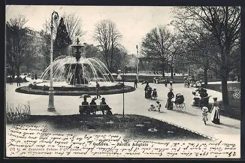 AK Genève, Jardin Anglais