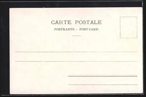 AK Geneve, Hotel des Postes et Rue du Mont-Blanc