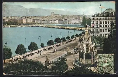 AK Genève, Le monument Brunswick et le port