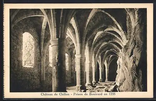 AK Chillon, Château de Chillon, Prison de Bonivard en 1235