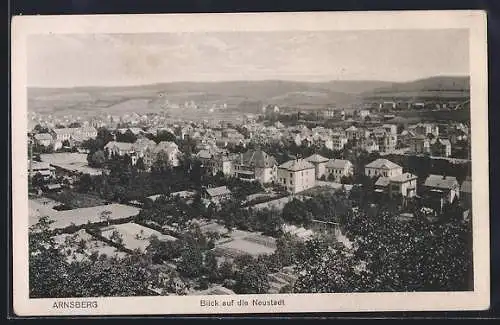 AK Arnsberg / Sauerland, Blick auf die Neustadt