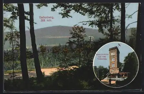 AK Valtenberg, Aussichtsturm auf dem Valtenberg, Panorama