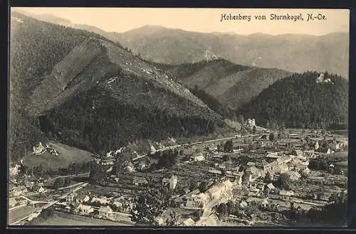 AK Hohenberg, Ortsansicht vom Sturmkogel aus