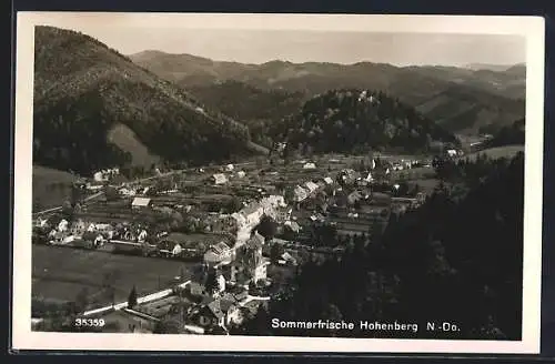 AK Hohenberg /N.-Oe., Ortsansicht mit Berghintergrund