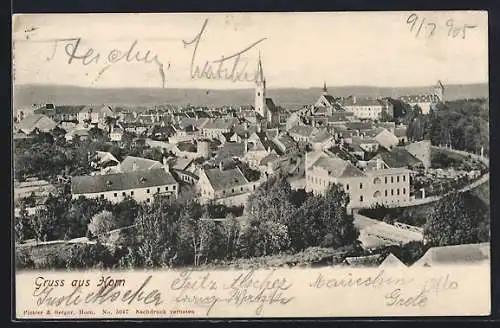 AK Horn, Generalansicht, Blick zum Kirchturm