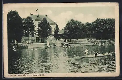 AK Gars am Kamp, Haus am See mit Ruderboot