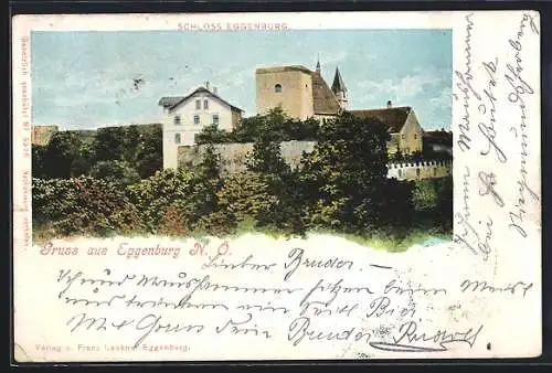 Künstler-AK Eggenburg, Blick auf das Schloss