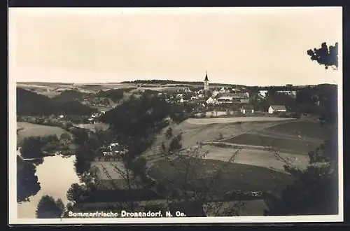 AK Drosendorf /N. Oe., Totalansicht aus der Ferne