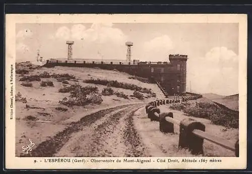 AK L`Espérou /Gard, Observatoire du Mont-Aigoual, Côté Droit