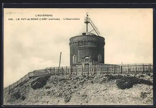 AK Le Puy-de-Dôme, L`Auvergne, L`Observatoire