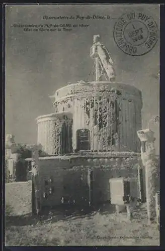 AK Puy-de-Dôme, L`Observatoire du Puy-de-Dome en Hiver, Effet de Givre sur la Tour