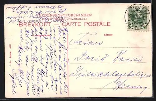 AK Kaas, Ortspartie mit Teich