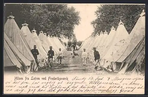 AK Lejren /Frederiksvaerk, Zeltplatz mit Soldaten