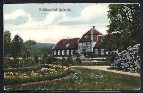 AK Rathlousdal /Jylland, Schloss mit Anlagen