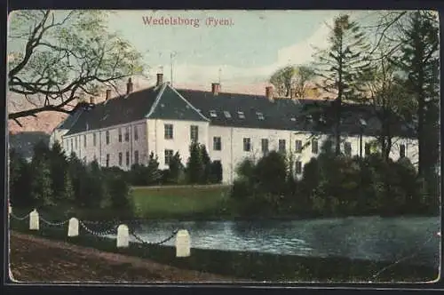 AK Wedelsborg /Fynen, Schloss mit Anlagen