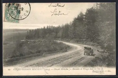 AK Bourg-Lastic, Coupe Gordon Bennett, Circuit Michelin, Descente et Virages dans les bois