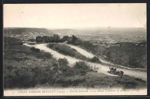 AK Coupe Gordon Bennett, Circuit Michelin, Le Grand Tournant vu au dessus