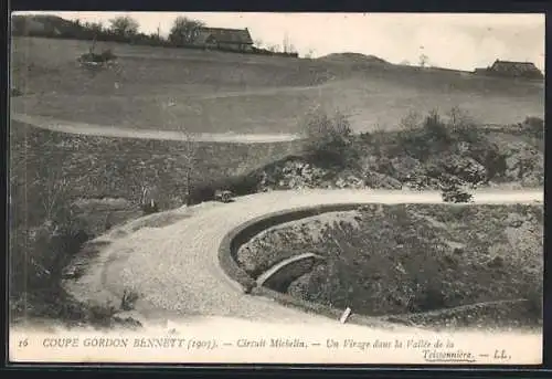 AK Coupe Gordon Bennett, 1905, Circuit Michelin, Un Vierge dans la Vallée de la Teissonniere