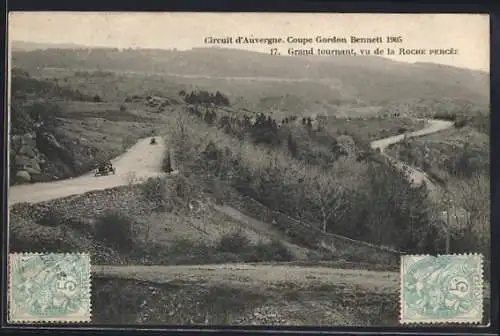 AK Roche Percée, Circuit d`Auvergne, Coupe Gordon Bennett 1905, Grand tournant