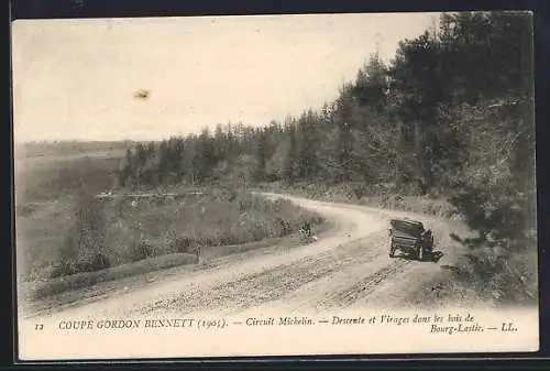 AK Bourg-Lastic, Coupe Gordon Bennett, Circuit Michelin, Descente et Virages dans les bois
