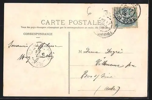 AK Auvergne, Circuit d`Auvergne, Coupe Gordon Bennett 1905, Grand tournant près la Baraque, Autorennen